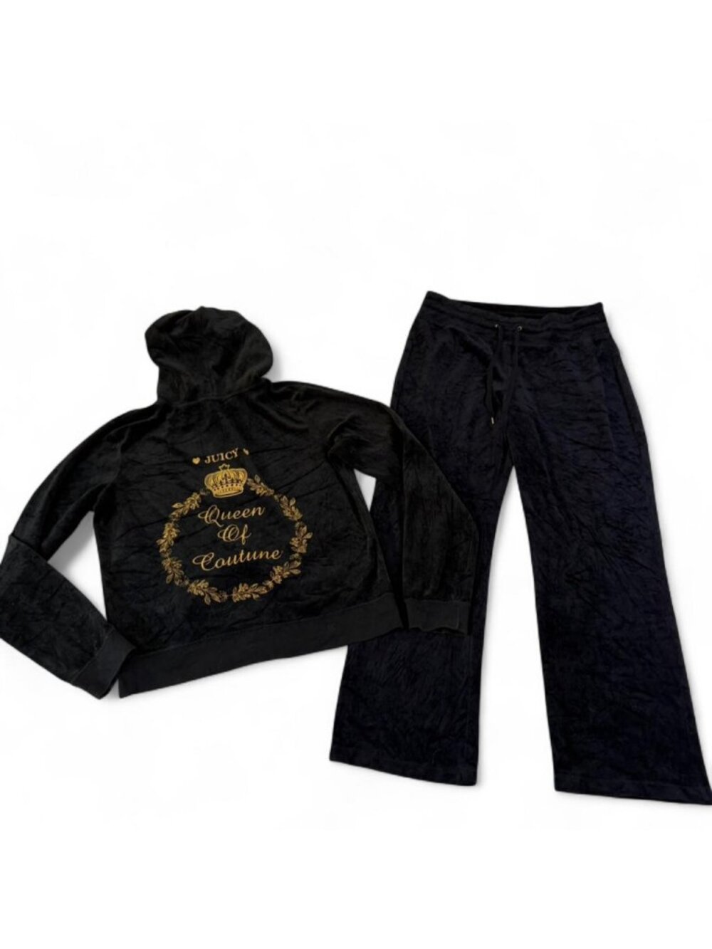 vintage yellow and black juicy couture tracksuit
